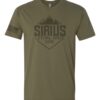 Sirius Adventure Tee Olive Green With American Flag On Sleeve