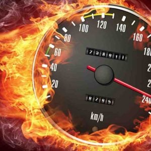 Fast Arrow Speedometer Flaming Speedometer